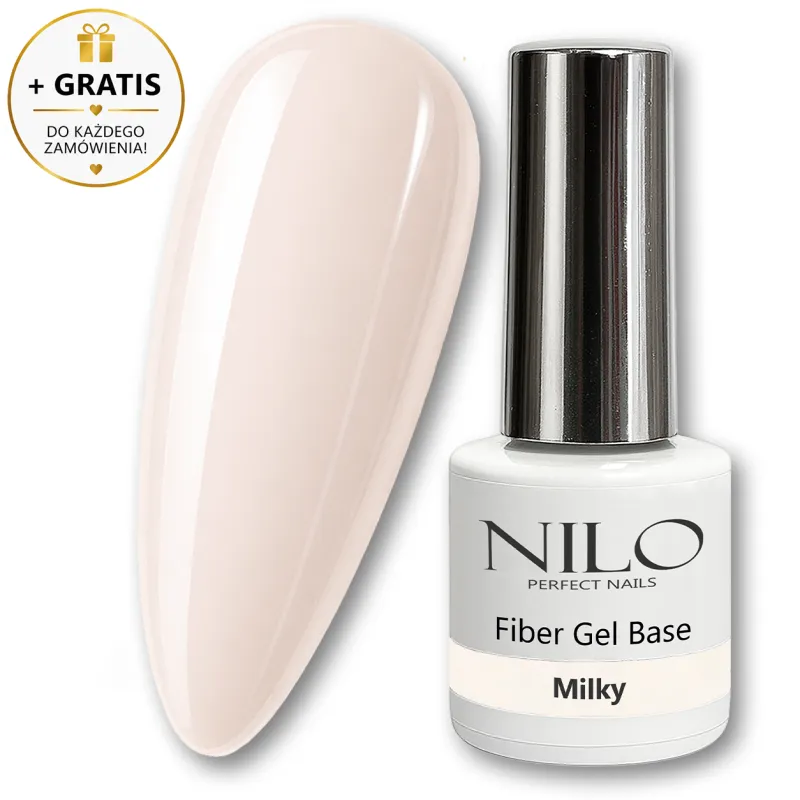 Baza Hybrydowa Fiber Base Milky 10ml NILO Perfect Nails